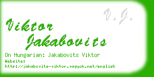 viktor jakabovits business card